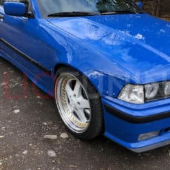 bmw e36 sedan front and rear overfenders over fenders wide body 50mm 40mm for drift track stance low cliqtuning