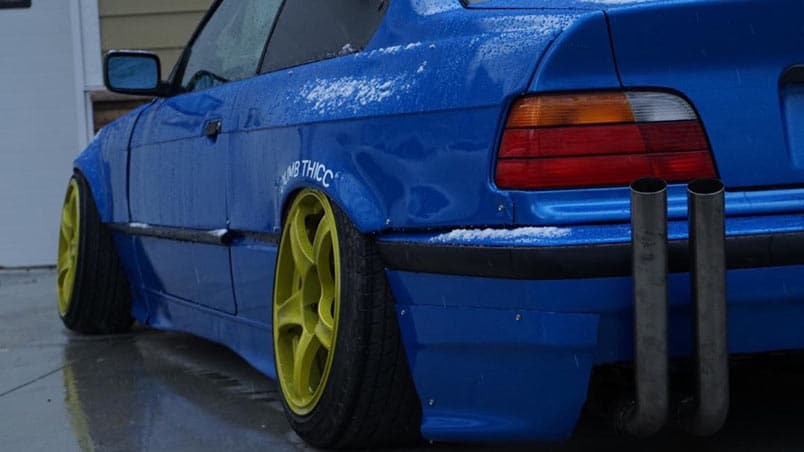BMW E36 COUPE REAR OVERFENDERS - CLIQTUNING